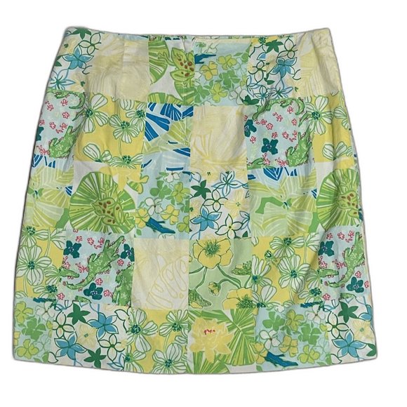 Lilly Pulitzer Size 10 Patchwork Print Skirt - Picture 2 of 6
